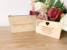 Load image into Gallery viewer, Personalised Wooden Gift Message with Envelope