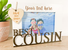 Load image into Gallery viewer, Personalised Best Cousins White Photo Frame Gift