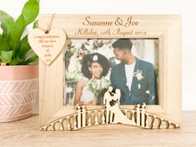 Load image into Gallery viewer, Personalised Wedding Bride and Groom Photo Frame Gift