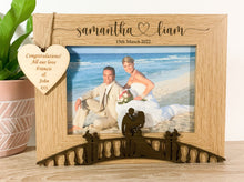 Load image into Gallery viewer, Personalised Wedding Bride and Groom Photo Frame Gift