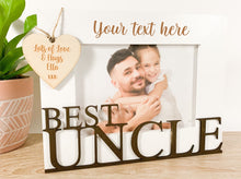 Load image into Gallery viewer, Personalised Best Uncle White Photo Frame Gift