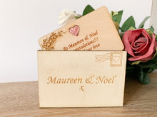 Load image into Gallery viewer, Personalised Wooden Gift Message with Envelope