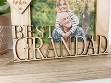 Load image into Gallery viewer, Personalised Best Grandad Natural Wood Photo Frame
