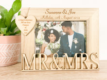 Load image into Gallery viewer, Personalised Unique Bride and Groom Wedding Photo Frame Gift