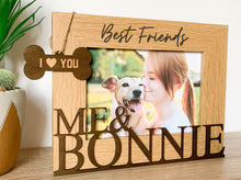 Load image into Gallery viewer, Personalised Me & My Dog Oak Photo Frame