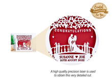 Load image into Gallery viewer, Personalised Wedding Bride & Groom Papercut Frame