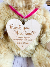 Load image into Gallery viewer, Personalised Thank You Mumbles Teddy Bear