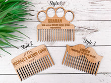 Load image into Gallery viewer, Personalised Novelty Beard and Moustache Comb