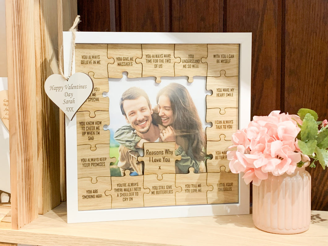 Personalised Reasons I Love You Jigsaw -  Photo Frame