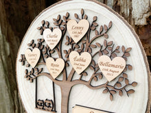 Load image into Gallery viewer, Personalised Grandchildren Family Tree Log Slice - Next Day Delivery Available

