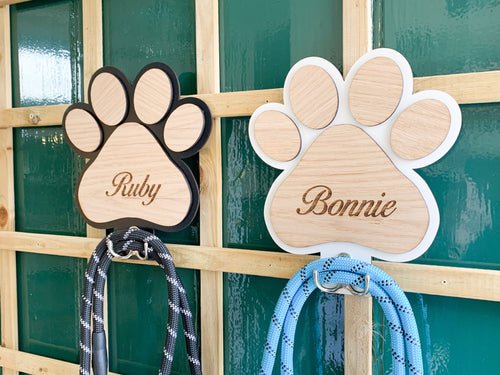 Personalised Dog Lead Hanger | Dog Lead Holder | Hook For Dog Lead