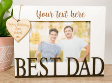 Load image into Gallery viewer, Personalised Best Dad White Photo Frame
