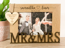Load image into Gallery viewer, Personalised Wedding Mr &amp; Mrs Photo Frame Gift 
