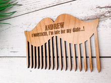 Load image into Gallery viewer, Personalised Novelty Beard and Moustache Comb
