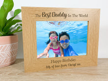 Load image into Gallery viewer, Personalised Best Daddy In The World Birthday Photo Frame Gift
