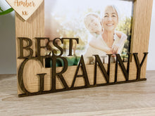 Load image into Gallery viewer, Personalised Best Granny Oak Photo Frame
