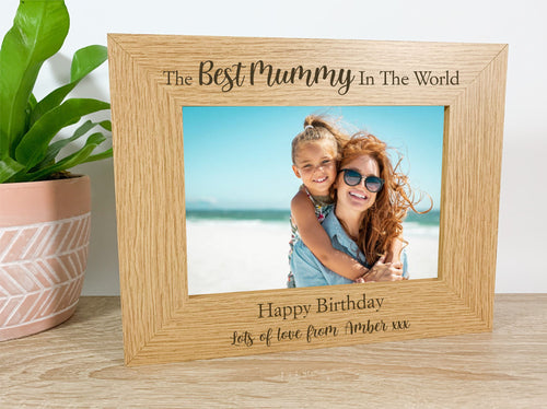 Personalised Best Mummy in The World Birthday Photo Frame Gift