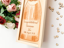 Load image into Gallery viewer, Personalised Mr &amp; Mrs Wedding Champagne Box

