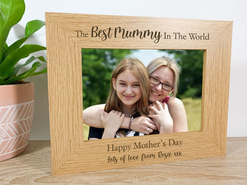 Personalised Best Mummy in The World Mother's Day Photo Frame Gift 