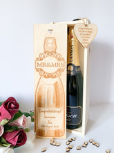 Load image into Gallery viewer, Personalised Mr &amp; Mrs Wedding Champagne Box
