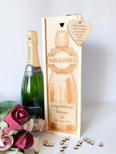 Load image into Gallery viewer, Personalised Mr &amp; Mrs Wedding Champagne Box
