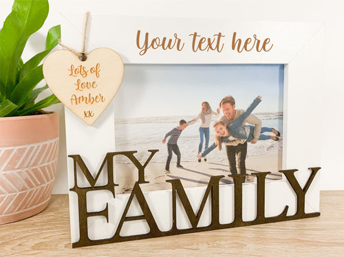 Personalised My Family White Photo Frame Gift