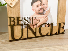 Load image into Gallery viewer, Personalised Best Uncle Oak Wood Photo Frame
