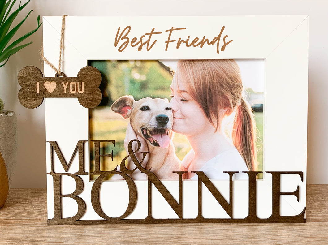 Personalise Me and My Dog White Photo Frame