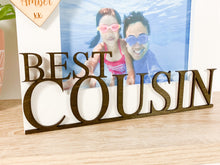 Load image into Gallery viewer, Personalised Best Cousin White Photo Frame
