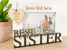 Load image into Gallery viewer, Personalised Best Sister Photo Frame Gift
