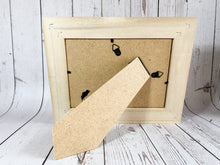 Load image into Gallery viewer, Personalised Newborn Baby Natural Wood Photo Frame With Rocking Horse
